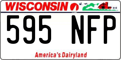 WI license plate 595NFP