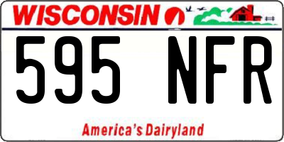 WI license plate 595NFR
