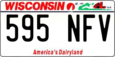WI license plate 595NFV