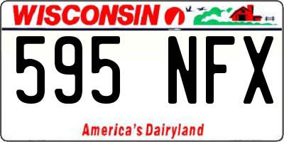 WI license plate 595NFX