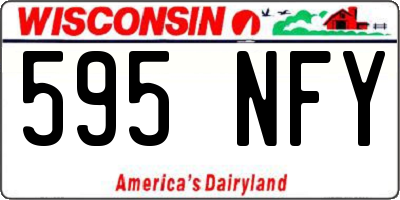 WI license plate 595NFY