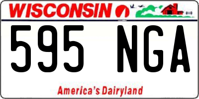 WI license plate 595NGA