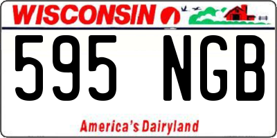 WI license plate 595NGB