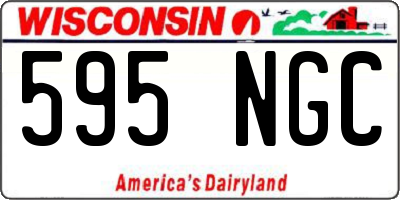 WI license plate 595NGC
