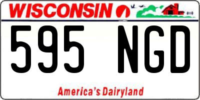WI license plate 595NGD