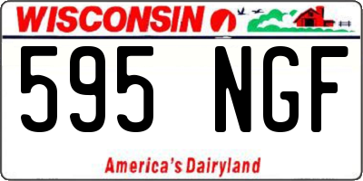 WI license plate 595NGF