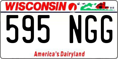 WI license plate 595NGG