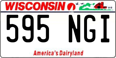 WI license plate 595NGI
