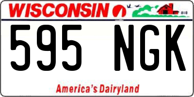 WI license plate 595NGK