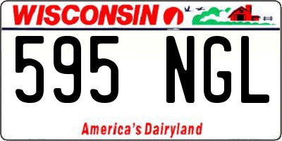 WI license plate 595NGL