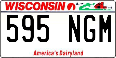 WI license plate 595NGM