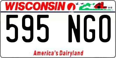 WI license plate 595NGO