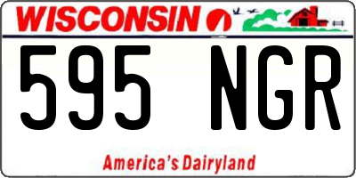 WI license plate 595NGR