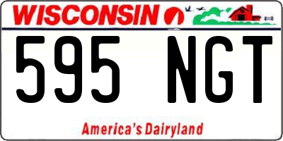 WI license plate 595NGT