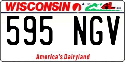 WI license plate 595NGV