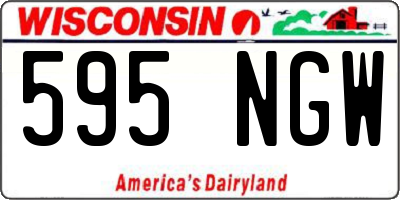 WI license plate 595NGW