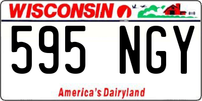 WI license plate 595NGY