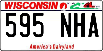 WI license plate 595NHA