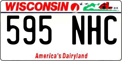 WI license plate 595NHC