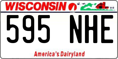 WI license plate 595NHE
