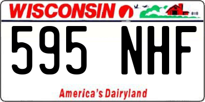 WI license plate 595NHF
