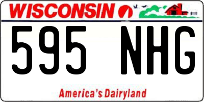 WI license plate 595NHG
