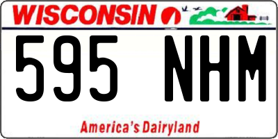 WI license plate 595NHM