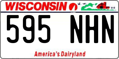 WI license plate 595NHN