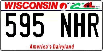 WI license plate 595NHR