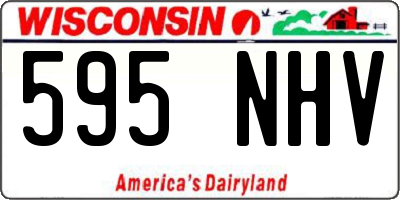 WI license plate 595NHV
