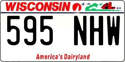 WI license plate 595NHW