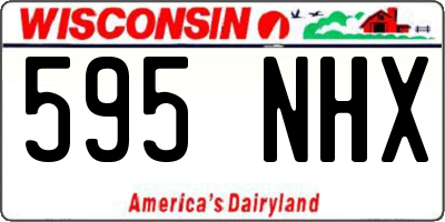WI license plate 595NHX
