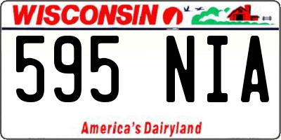 WI license plate 595NIA