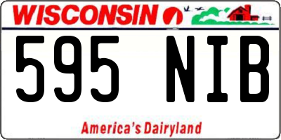 WI license plate 595NIB