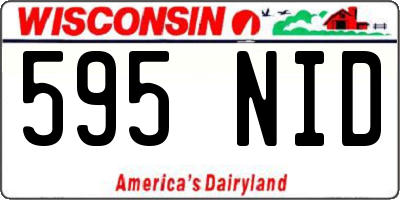 WI license plate 595NID