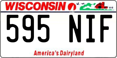 WI license plate 595NIF
