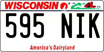 WI license plate 595NIK