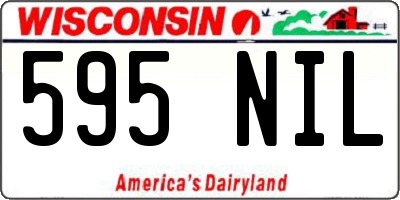 WI license plate 595NIL