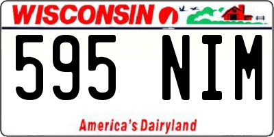 WI license plate 595NIM