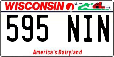 WI license plate 595NIN