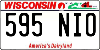 WI license plate 595NIO