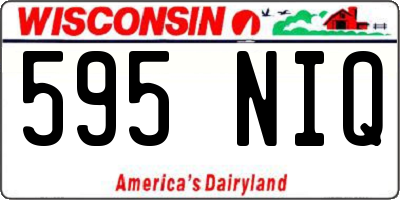 WI license plate 595NIQ