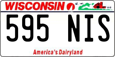 WI license plate 595NIS