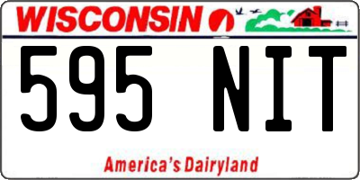 WI license plate 595NIT