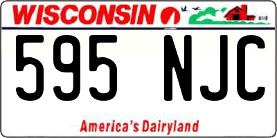 WI license plate 595NJC