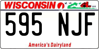 WI license plate 595NJF