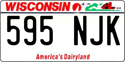 WI license plate 595NJK