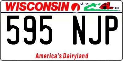WI license plate 595NJP