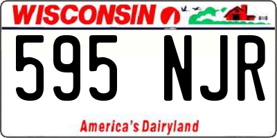 WI license plate 595NJR