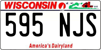WI license plate 595NJS